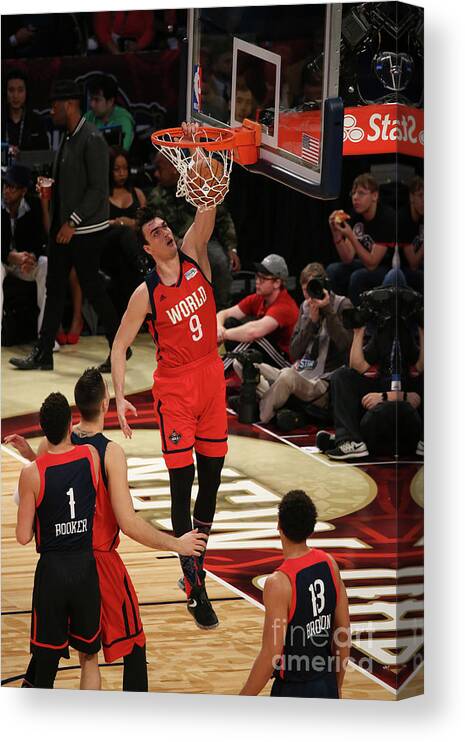 Dario Saric Canvas Print featuring the photograph Bbva Compass Rising Stars Challenge 2017 by Gary Dineen