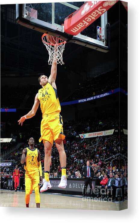 Atlanta Canvas Print featuring the photograph Indiana Pacers V Atlanta Hawks by Scott Cunningham