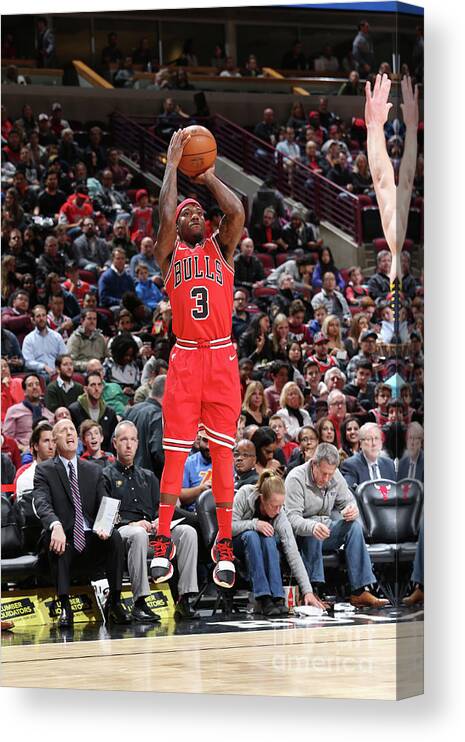 Nba Pro Basketball Canvas Print featuring the photograph Indiana Pacers V Chicago Bulls by Gary Dineen