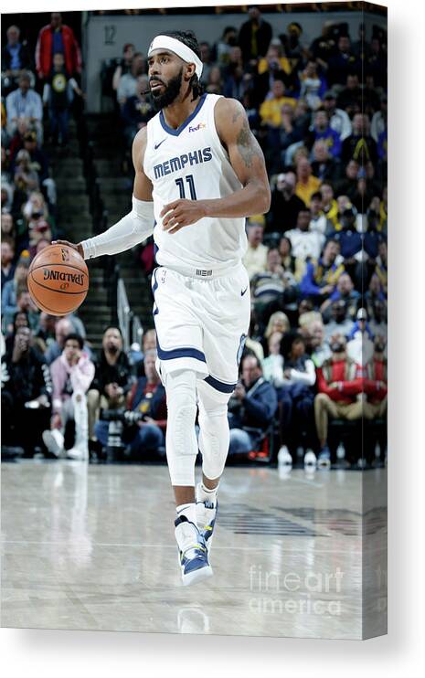 Mike Conley Canvas Print featuring the photograph Memphis Grizzlies V Indiana Pacers by Ron Hoskins