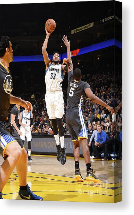 Nba Pro Basketball Canvas Print featuring the photograph Minnesota Timberwolves V Golden State by Andrew D. Bernstein