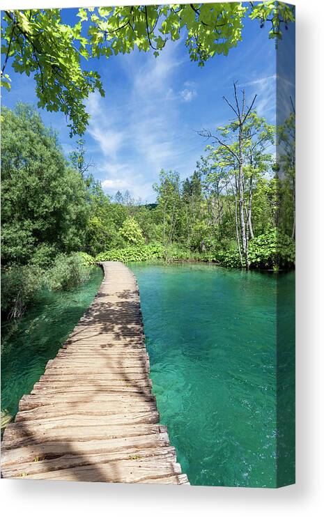 Tranquility Canvas Print featuring the photograph National Park Plitvice Lakes, Croatia #3 by Marcos Welsh