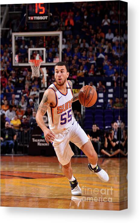 Mike James Canvas Print featuring the photograph Sacramento Kings V Phoenix Suns #3 by Barry Gossage