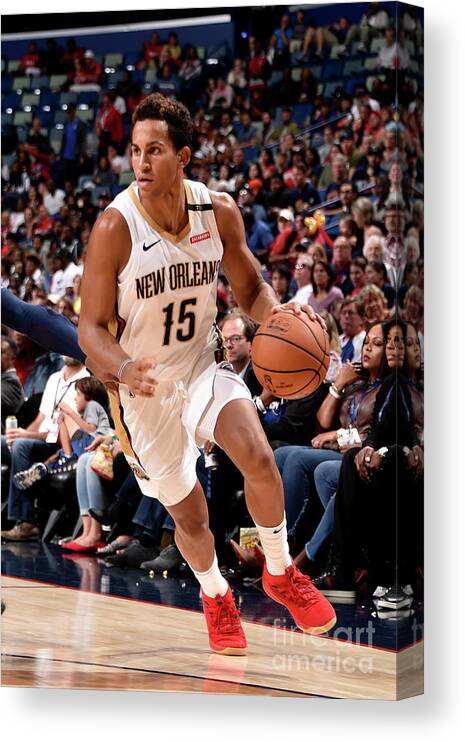 Frank Jackson Canvas Print featuring the photograph Utah Jazz V New Orleans Pelicans by Bill Baptist