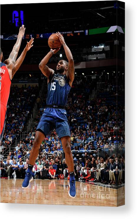 Rodney Purvis Canvas Print featuring the photograph Washington Wizards V Orlando Magic #3 by Fernando Medina