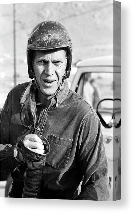 1960-1969 Canvas Print featuring the photograph Steve McQueen #6 by John Dominis