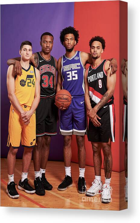 Nba Pro Basketball Canvas Print featuring the photograph 2018 Nba Rookie Photo Shoot by Jennifer Pottheiser