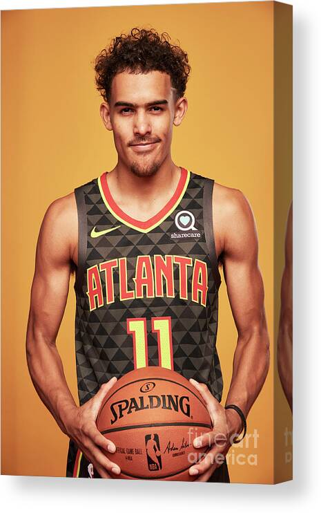 Trae Young Canvas Print featuring the photograph 2018 Nba Rookie Photo Shoot by Jennifer Pottheiser
