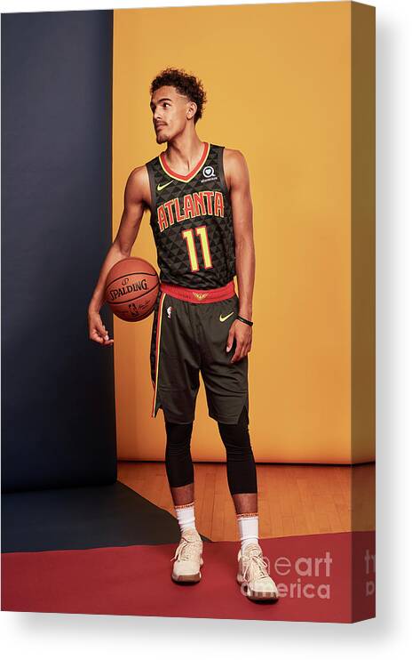 Trae Young Canvas Print featuring the photograph 2018 Nba Rookie Photo Shoot #326 by Jennifer Pottheiser