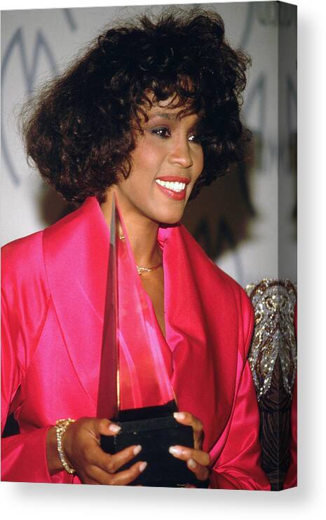 1980-1989 Canvas Print featuring the photograph Whitney Houston #38 by Mediapunch