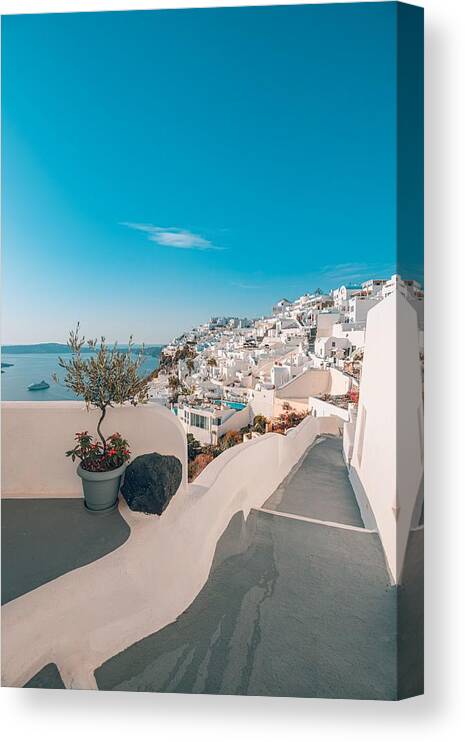 Landscape Canvas Print featuring the photograph Amazing Evening View Over White #4 by Levente Bodo