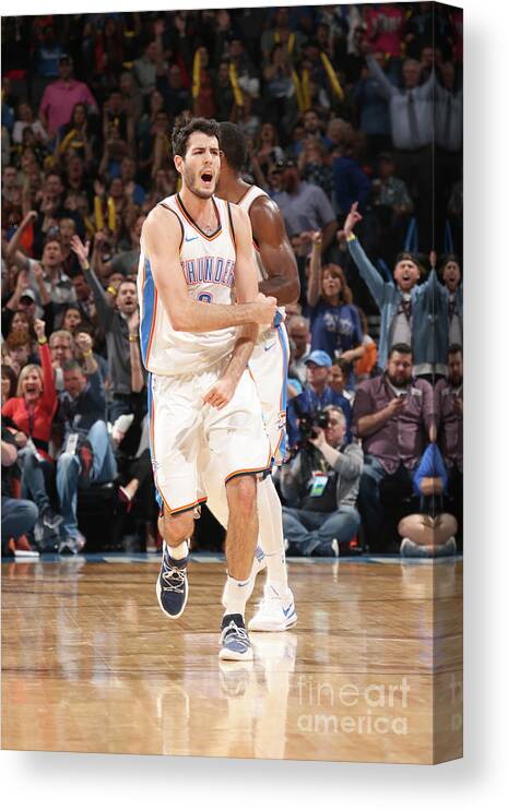 Basketball Canvas Print featuring the photograph Denver Nuggets V Oklahoma City Thunder by Layne Murdoch