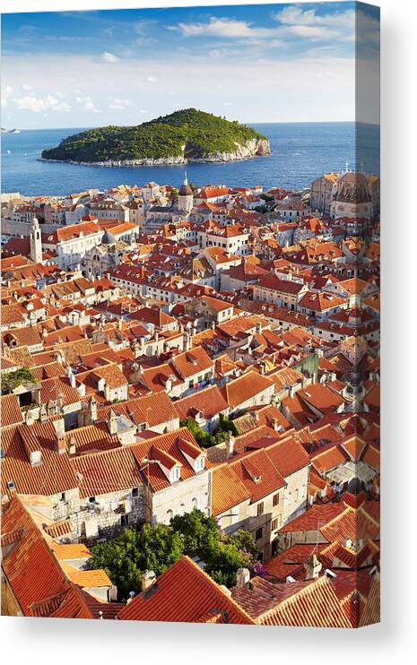 Sea Canvas Print featuring the photograph Dubrovnik Old Town, Croatia #4 by Jan Wlodarczyk