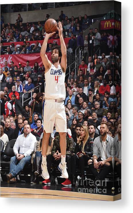 Nba Pro Basketball Canvas Print featuring the photograph Houston Rockets V La Clippers by Andrew D. Bernstein
