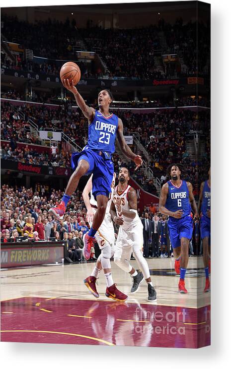 Lou Williams Canvas Print featuring the photograph La Clippers V Cleveland Cavaliers #4 by David Liam Kyle