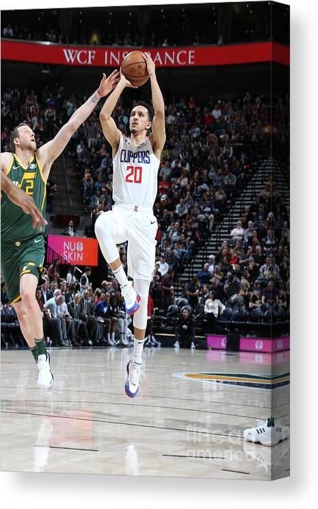 Nba Pro Basketball Canvas Print featuring the photograph Los Angeles Clippers V Utah Jazz by Melissa Majchrzak