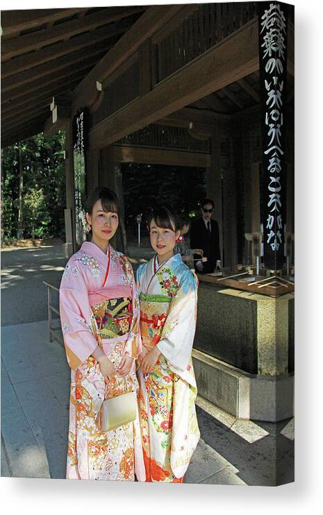 Meiji Jingu Shrine Canvas Print featuring the photograph Meiji Jingu Shrine - Tokyo, Japan by Richard Krebs