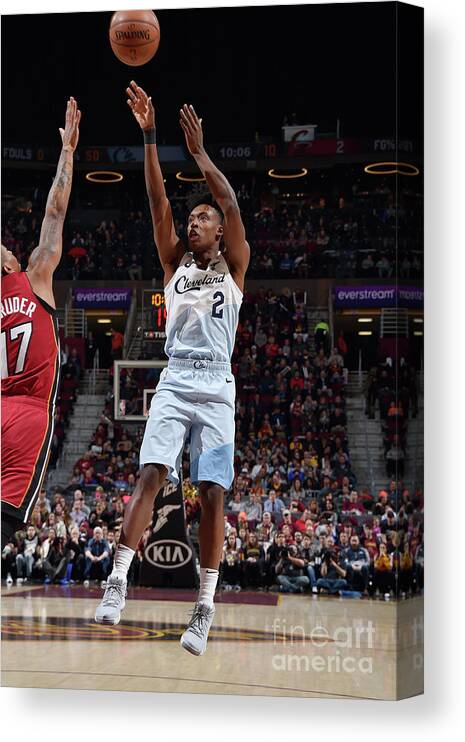 Collin Sexton Canvas Print featuring the photograph Miami Heat V Cleveland Cavaliers by David Liam Kyle
