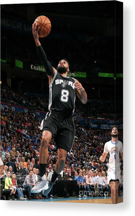Nba Pro Basketball Canvas Print featuring the photograph San Antonio Spurs V Oklahoma City by Layne Murdoch