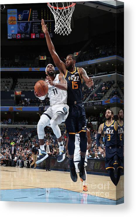 Nba Pro Basketball Canvas Print featuring the photograph Utah Jazz V Memphis Grizzlies by Joe Murphy