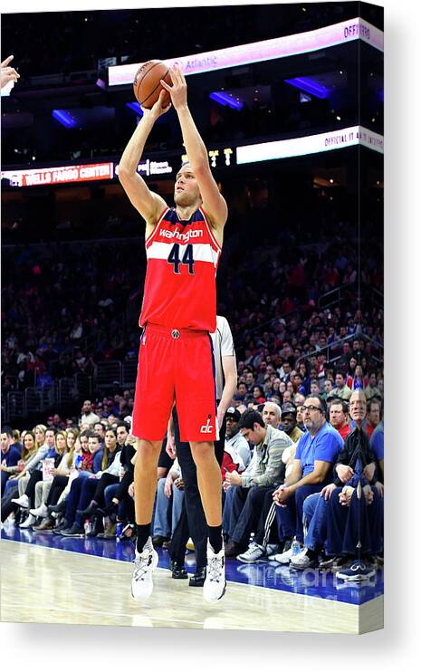 Nba Pro Basketball Canvas Print featuring the photograph Washington Wizards V Philadelphia 76ers by Jesse D. Garrabrant