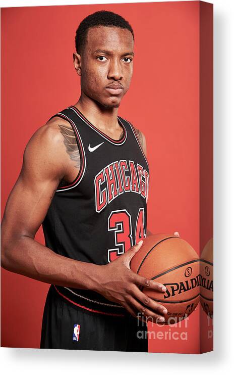 Wendell Carter Canvas Print featuring the photograph 2018 Nba Rookie Photo Shoot by Jennifer Pottheiser