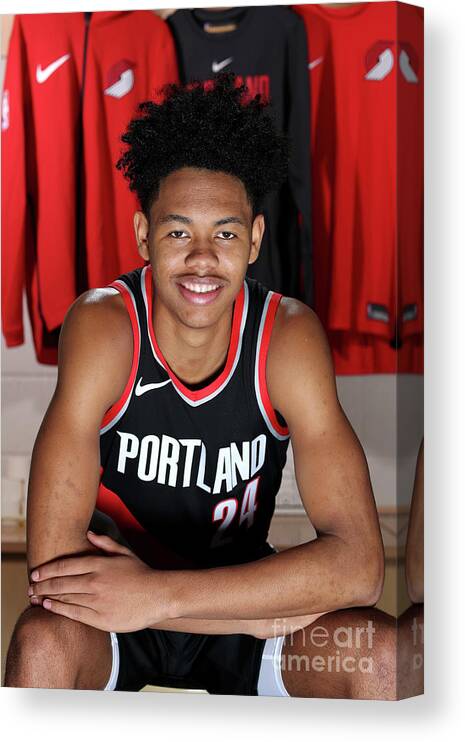 Anfernee Simons Canvas Print featuring the photograph 2018 Nba Rookie Photo Shoot by Nathaniel S. Butler
