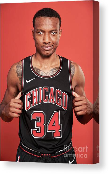 Wendell Carter Canvas Print featuring the photograph 2018 Nba Rookie Photo Shoot by Jennifer Pottheiser