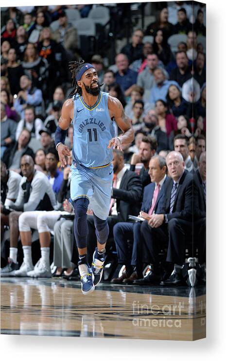 Mike Conley Canvas Print featuring the photograph Memphis Grizzlies V San Antonio Spurs by Mark Sobhani