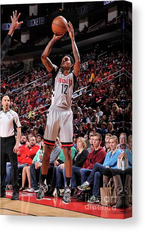 Nba Pro Basketball Canvas Print featuring the photograph Minnesota Timberwolves V Houston Rockets by Bill Baptist