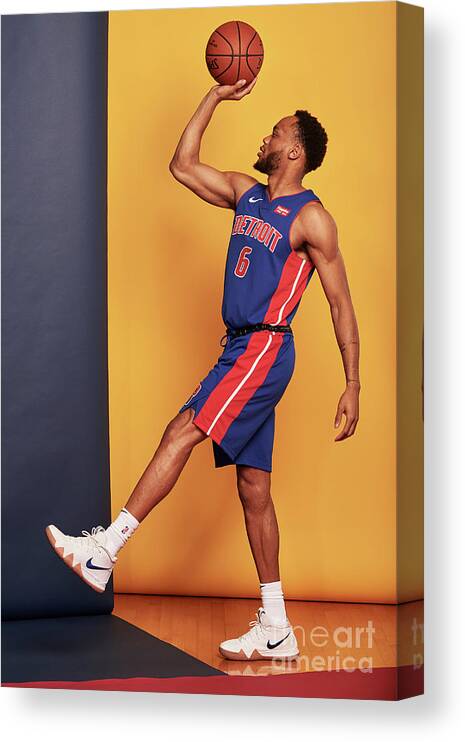 Bruce Brown Canvas Print featuring the photograph 2018 Nba Rookie Photo Shoot #51 by Jennifer Pottheiser