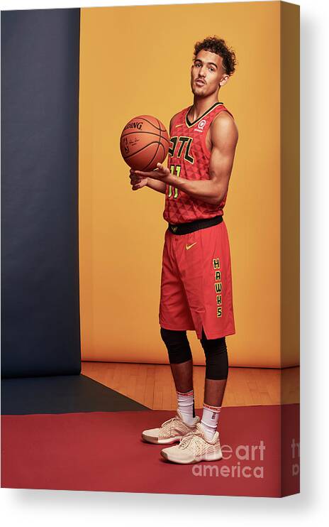 Trae Young Canvas Print featuring the photograph 2018 Nba Rookie Photo Shoot #57 by Jennifer Pottheiser