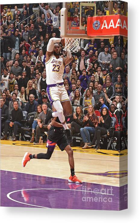 Lebron James Canvas Print featuring the photograph Lebron James by Andrew D. Bernstein