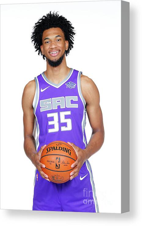 Marvin Bagley Iii Canvas Print featuring the photograph 2018-19 Sacramento Kings Media Day #6 by Rocky Widner