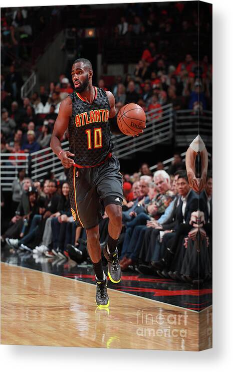 Tim Hardaway Jr Canvas Print featuring the photograph Atlanta Hawks V Chicago Bulls #6 by Jeff Haynes