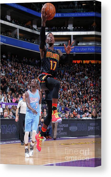 Nba Pro Basketball Canvas Print featuring the photograph Atlanta Hawks V Sacramento Kings by Rocky Widner