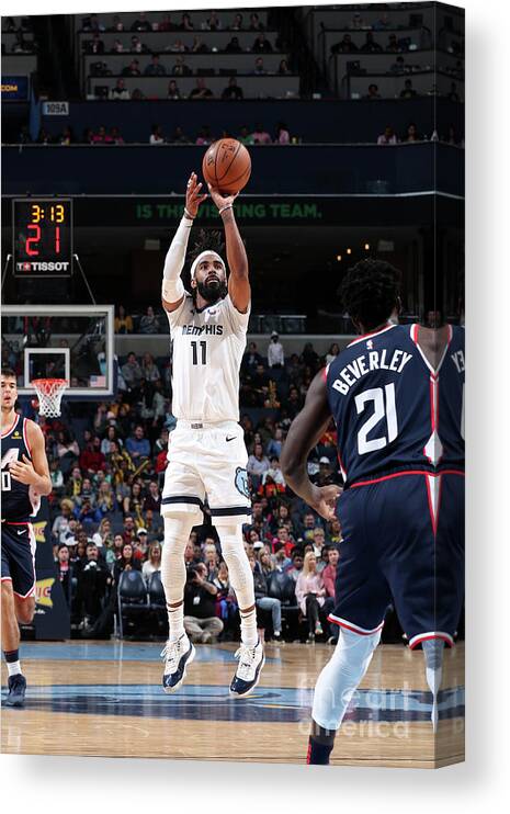 Mike Conley Canvas Print featuring the photograph La Clippers V Memphis Grizzlies #6 by Joe Murphy