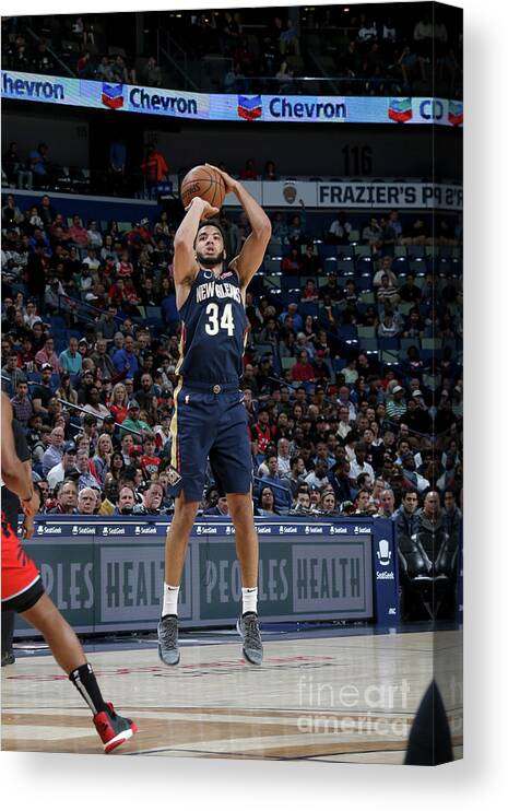 Kenrich Williams Canvas Print featuring the photograph Toronto Raptors V New Orleans Pelicans #6 by Layne Murdoch Jr.
