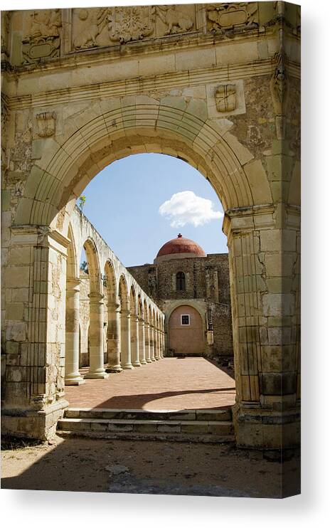 Monastery And Church Of Cuilapan Canvas Print featuring the photograph 641-7265 by Robert Harding Picture Library