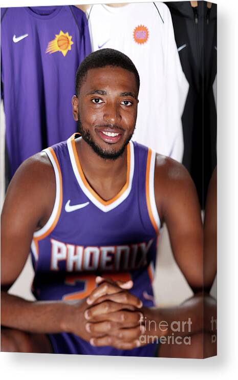 Mikal Bridges Canvas Print featuring the photograph 2018 Nba Rookie Photo Shoot by Nathaniel S. Butler