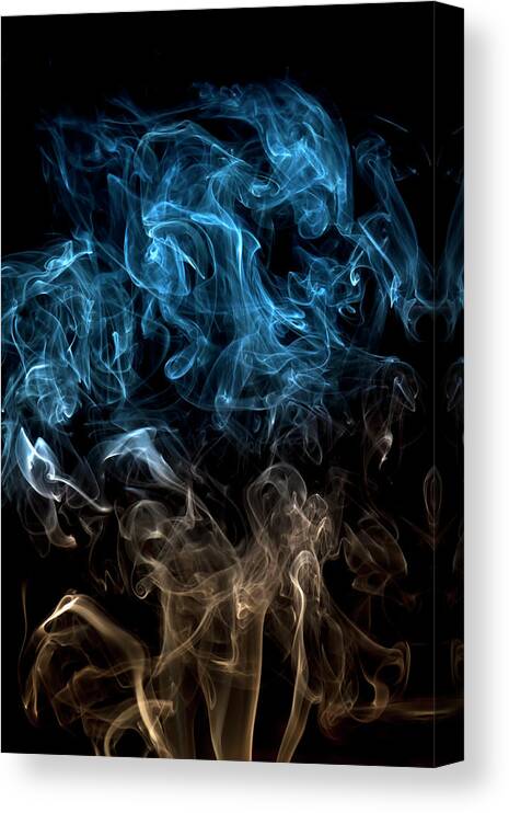 Curve Canvas Print featuring the photograph Blue, Creative Abstract Vitality Impact #7 by Tttuna