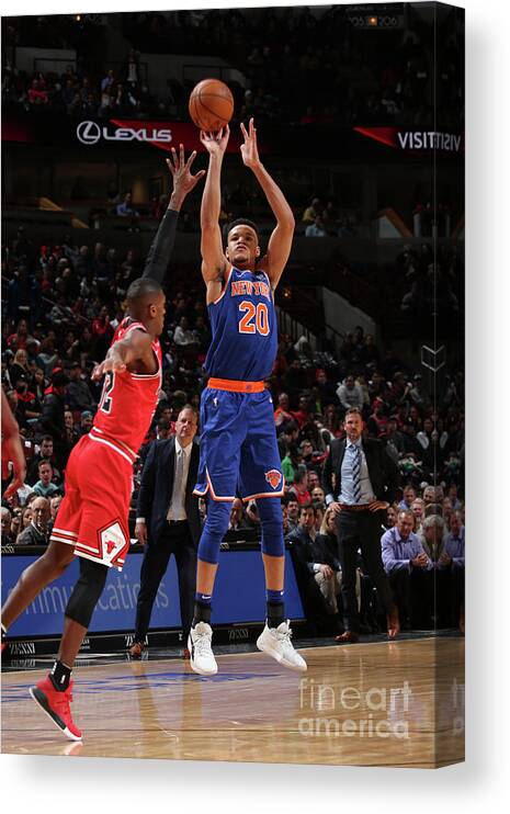 Kevin Knox Ii Canvas Print featuring the photograph New York Knicks V Chicago Bulls by Gary Dineen