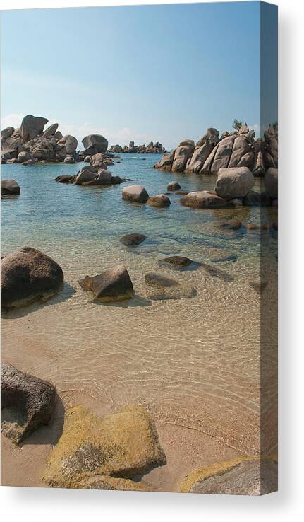 Tranquility Canvas Print featuring the photograph Palombaggia Beach, Corsica #7 by Jean-pierre Pieuchot