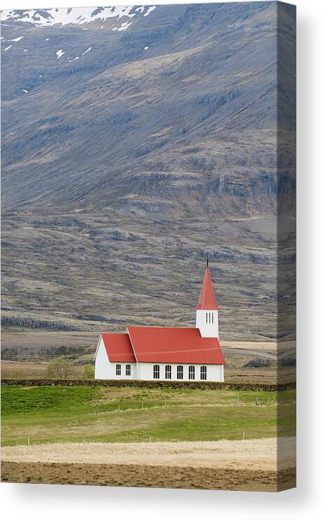 Church Near Breiddalswik Canvas Print featuring the photograph 741-2635 by Robert Harding Picture Library