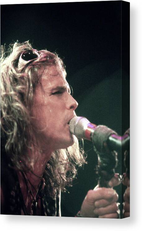 1980-1989 Canvas Print featuring the photograph Steven Tyler & Aerosmith #8 by Mediapunch