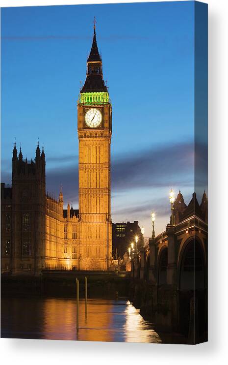 The Houses Of Parliament Canvas Print featuring the photograph 808-134 by Robert Harding Picture Library