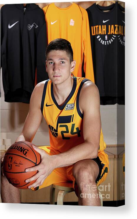 Grayson Allen Canvas Print featuring the photograph 2018 Nba Rookie Photo Shoot #84 by Nathaniel S. Butler