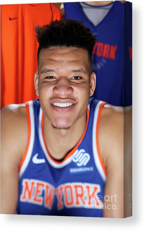 Kevin Knox Canvas Print featuring the photograph 2018 Nba Rookie Photo Shoot by Nathaniel S. Butler