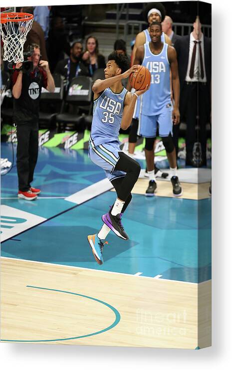 Marvin Bagley Iii Canvas Print featuring the photograph 2019 Mtn Dew Ice Rising Stars #9 by Kent Smith