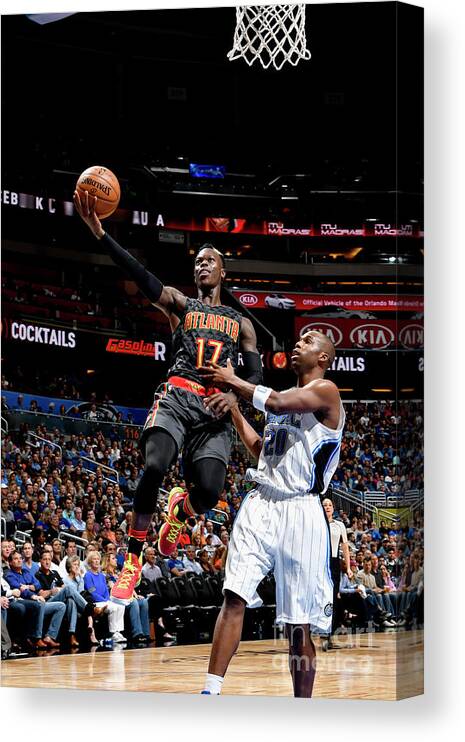 Nba Pro Basketball Canvas Print featuring the photograph Atlanta Hawks V Orlando Magic by Fernando Medina